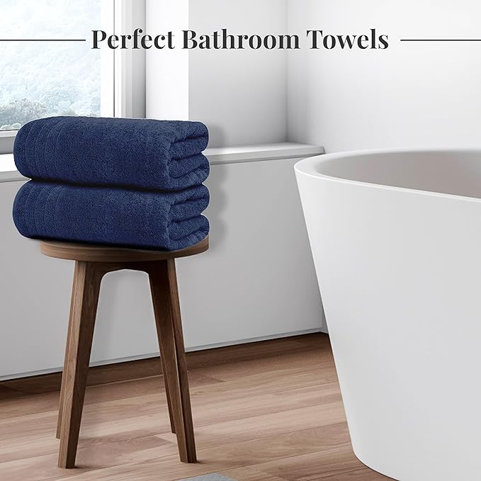 Tens Towels Pack of 4 Extra Large Bath Towels 30 x 60 Inches, 100% Cotton - Image 4