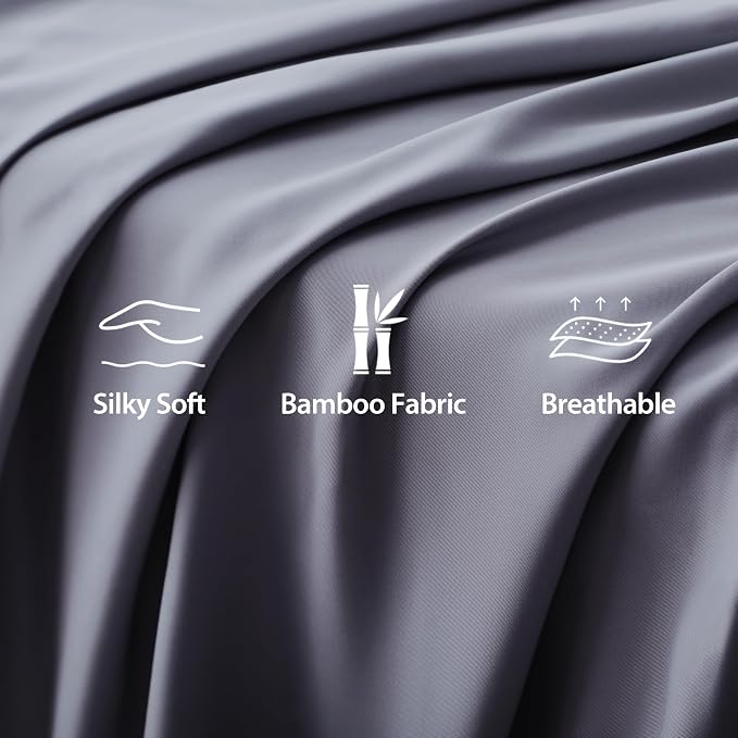 Bamboo Viscose Flat Sheets Only, Sateen Weave Twin Size Flat Sheet Only - Image 3