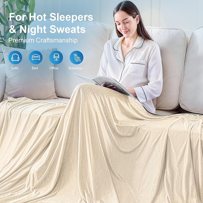 KMUSET Cooling Blanket Throw, Double Sided Summer Cooling Blankets - Image 8