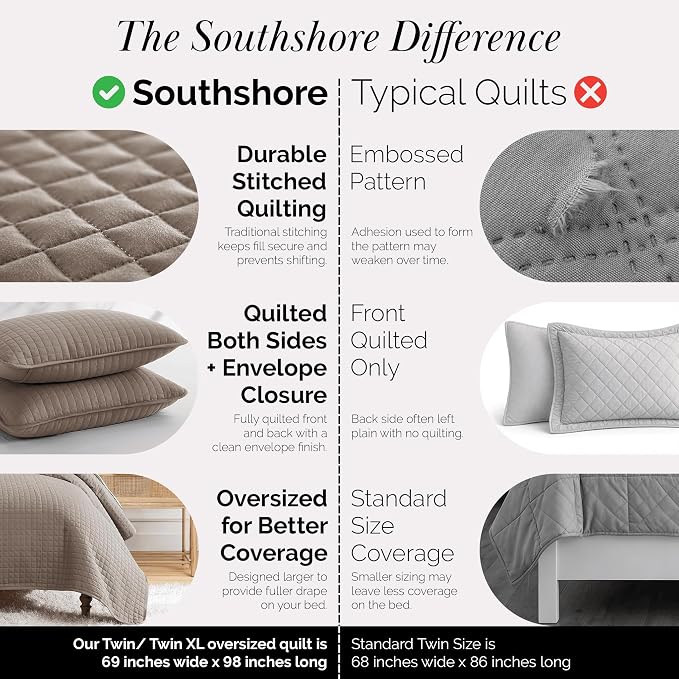 Southshore Fine Living, Inc. Quilt Comforter Twin XL Bedding Set - Image 4