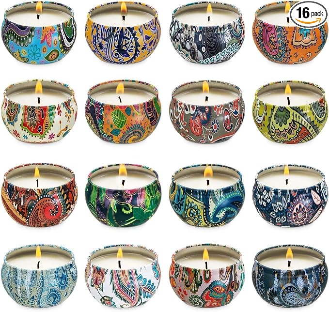WPONSZU 16 Pack Scented Candles Gift Set by WPONSZU