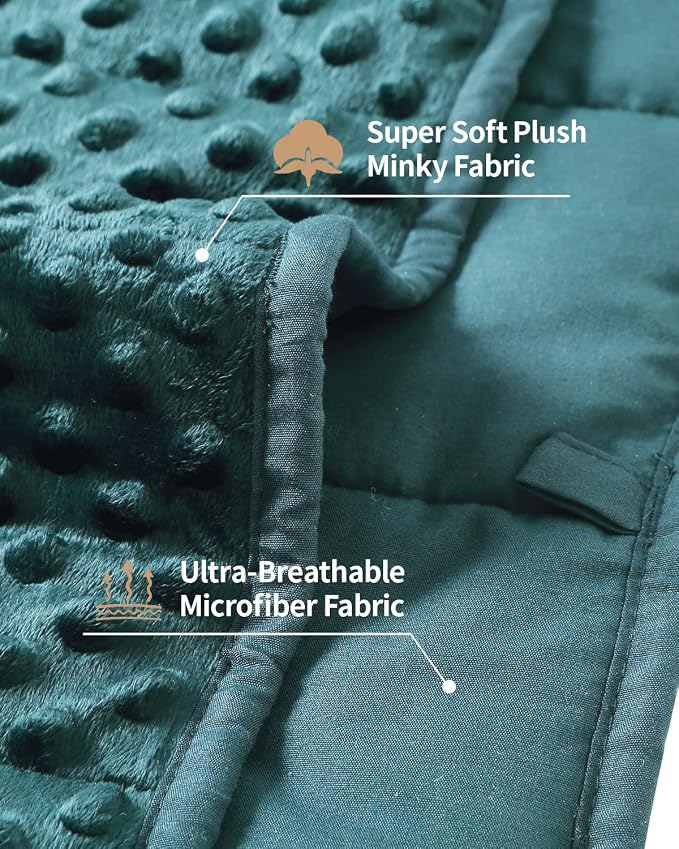 Mr. Sandman Weighted Blanket for Adults, Soft Cooling Heavy Minky Blanket for - Image 2