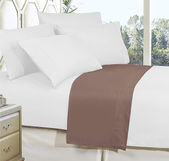 Elegant Comfort Premium Hotel Quality 1-Piece Flat Sheet, Luxury and Softest - Image 2