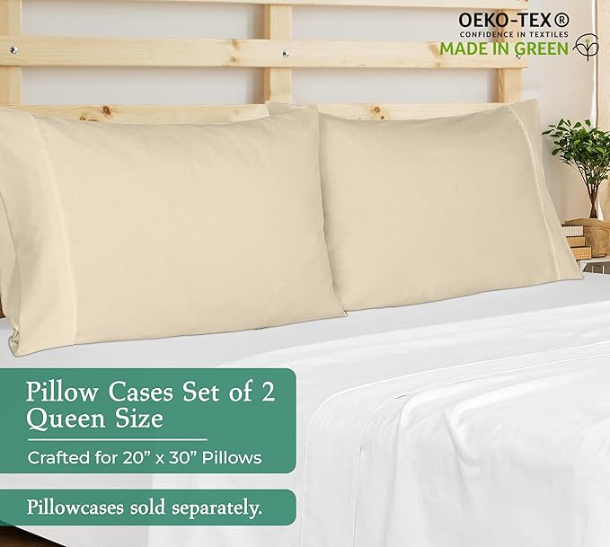 Royale Linens Queen Pillowcase Set of 2 - Image 2