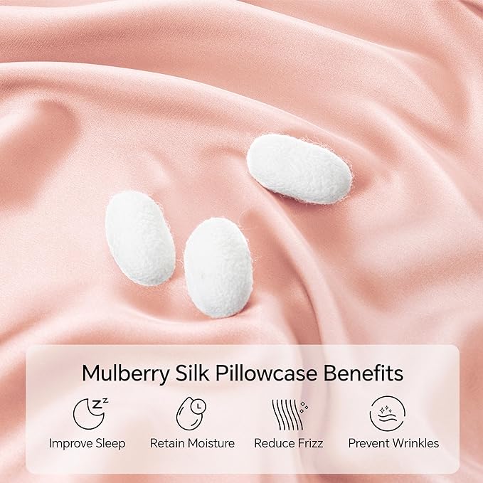 INFIIXSO Silk Pillow Cases 2 Pack Standard Size, Ultra Smooth & Soft Mulberry - Image 2