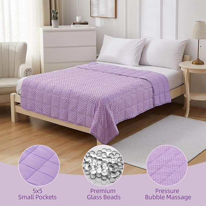 Weighted Blanket for Adults, Comfortable and Soft Throw Weighted Blanket - Image 3