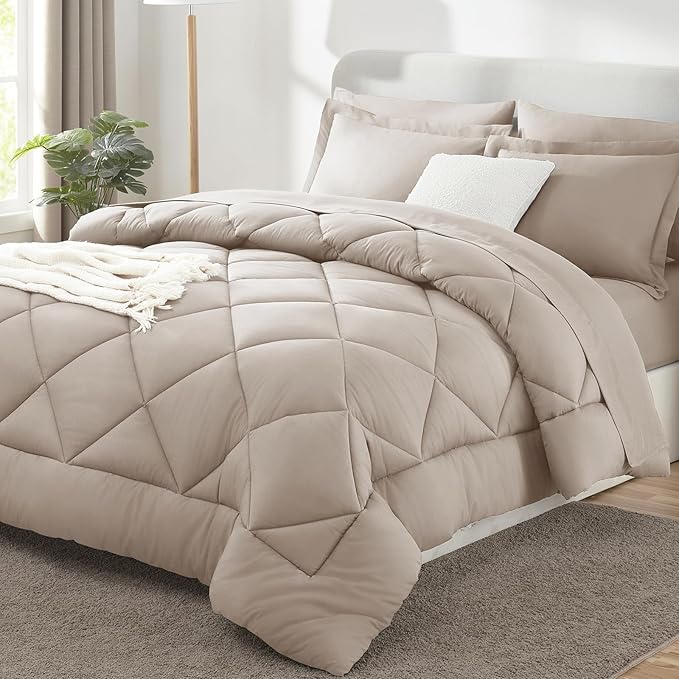 CozyLux Full Size Comforter Sets Linen by CozyLux