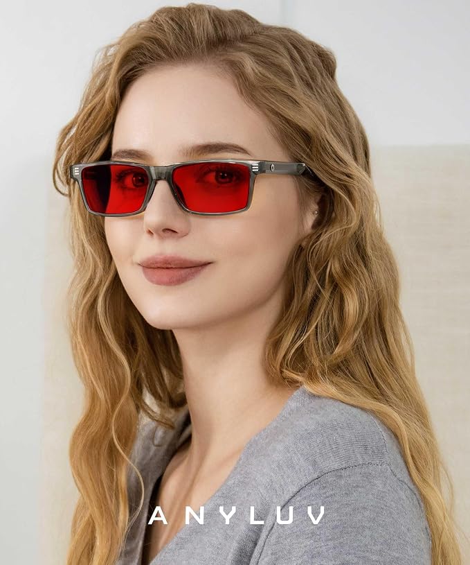 ANYLUV Blue Light Glasses Men Woman, Eye Strain Relief Eye Protection - Image 2