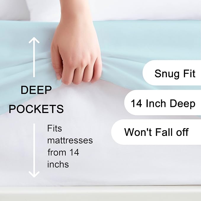 Hotella 100% Microfiber 60"x80" Queen Size Fitted Sheet Only, Hotel Quality - Image 2