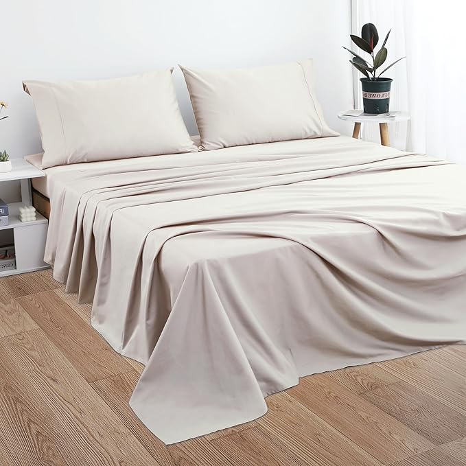 Cotton Full Flat Sheet Only, 600 Thread Count 100% Egyptian Cotton Top Sheet - Image 5