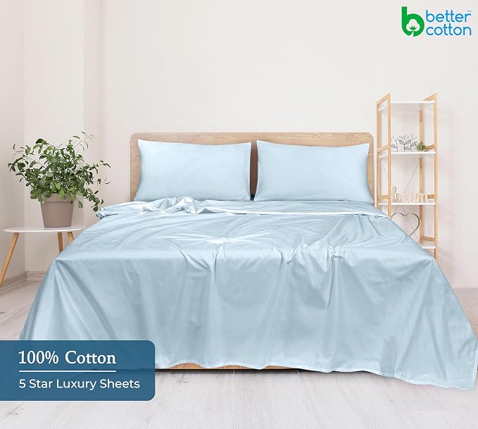 Royale linen 400 Thread Count 100% American Grown Cotton Flat Sheet - Image 6