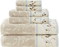 Madison Park Serene 100% Cotton Bath Towel Set Luxurious Floral Decorative by MADISONPARK