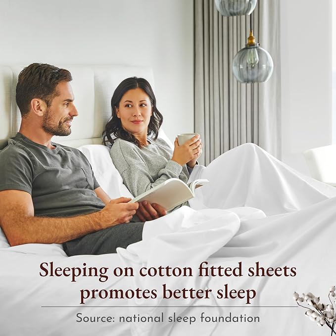 California Design Den 2-Pack 100% Organic Cotton Twin Fitted Sheets only - Image 9