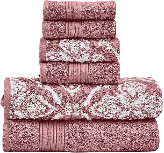 Modern Threads Amaris 6-Piece Reversible Yarn Dyed Jacquard Towel Set by ModernThreads