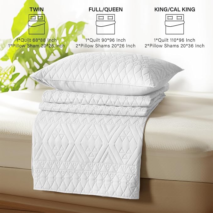 akkialla Full/Queen Size Quilt Bedding Set, Modern Style Geoetric Pattern - Image 7