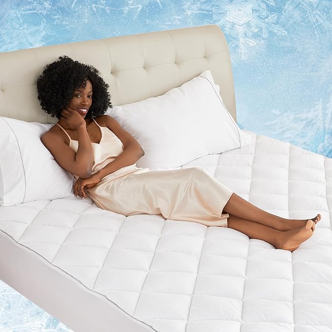 Sunflower Cooling Quilted King Mattress Protector, Mattress Pad Chill Soft - Image 7