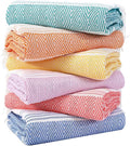 Genovega 6 Packs Oversized Turkish Beach Towels Set Bulk 74"x38" Extra Large by genovega