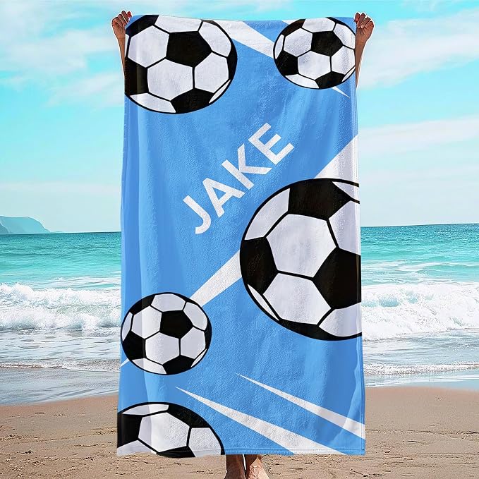 Personalized Beach Towel With Name, Custom Beach Towel with Text, Customized by JML