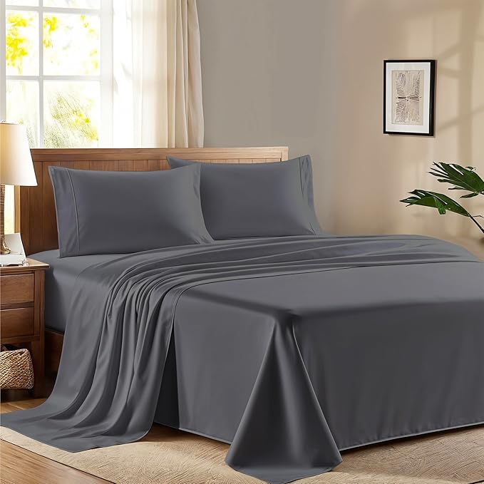 100% Egyptian Cotton California King Bed Sheet Set by AshtonSheets