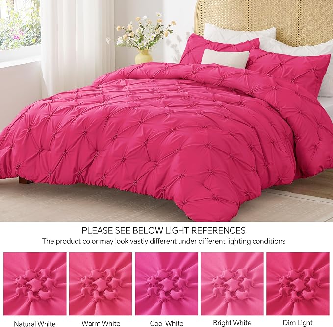 BEDELITE Hot Pink King Size Comforter Set - Image 8