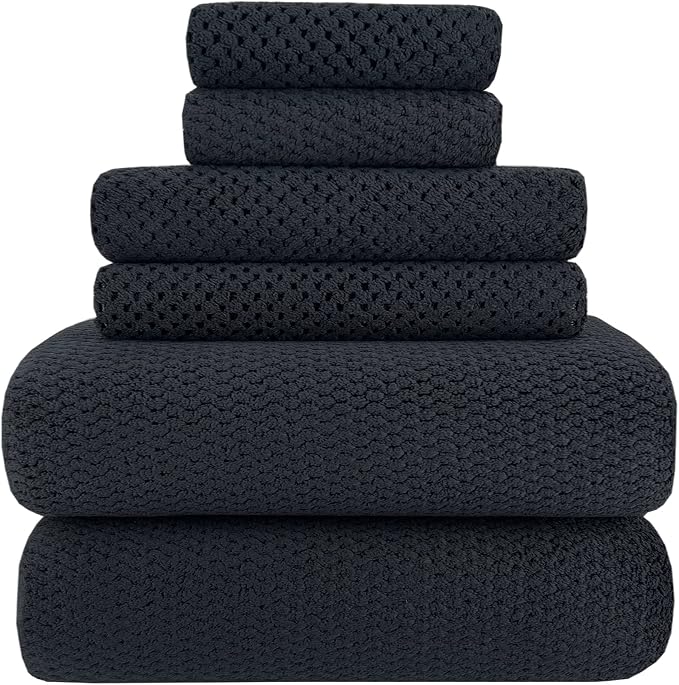 YTYC 29x59 Inch Bath Towels Set of 6 Large, Super Soft Absorbent Lint Free by YTYCTowels