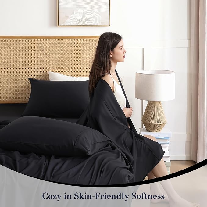 Full Sheet Set 4 Piece, Wrinkle Free, Oeko-Tex Certified - Image 2