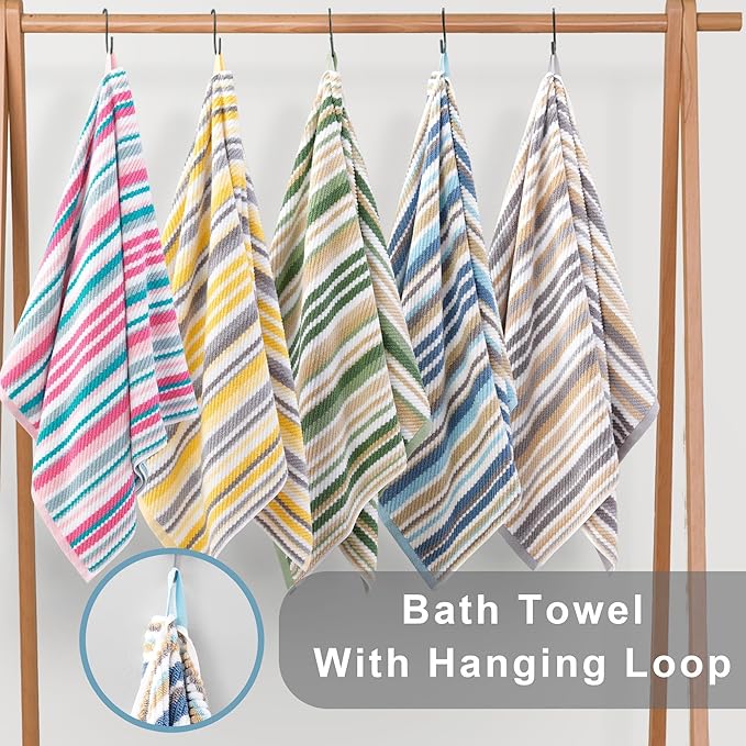 Blue Striped Hand Towels Set - Image 6
