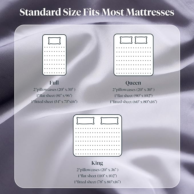 LuxClub King Size Sheets Set, 100% Rayon Derived from Bamboo Cooling Sheets - Image 7