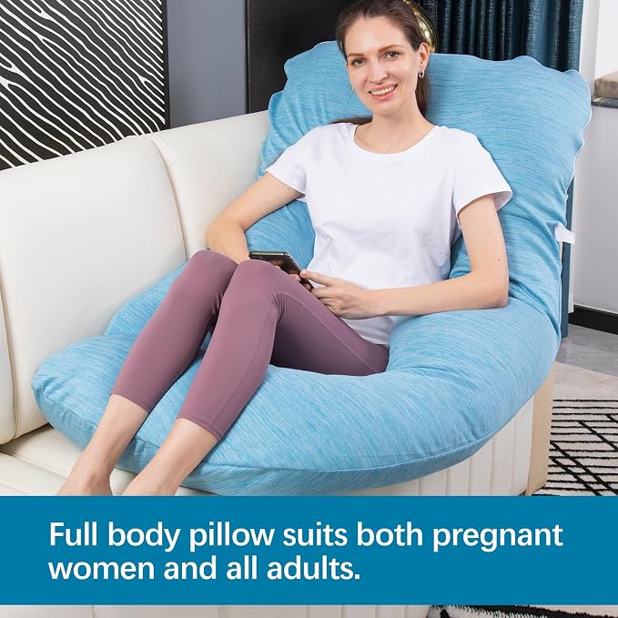 MOON PINE Pregnancy Pillow, U Shaped Full Body Pillow - Image 7