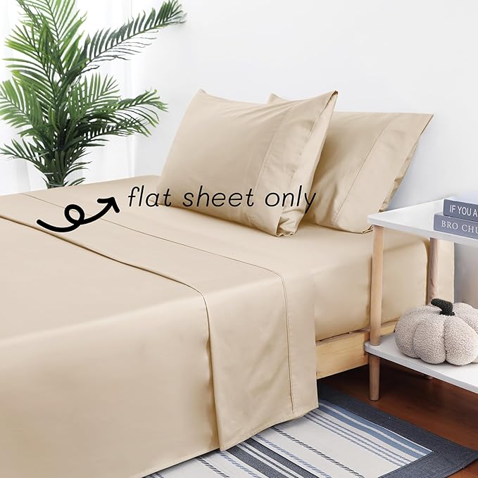 Flat Sheet Only 2 Pack, King Size 400 Thread Count 100% Egyptian Cotton Flat - Image 5
