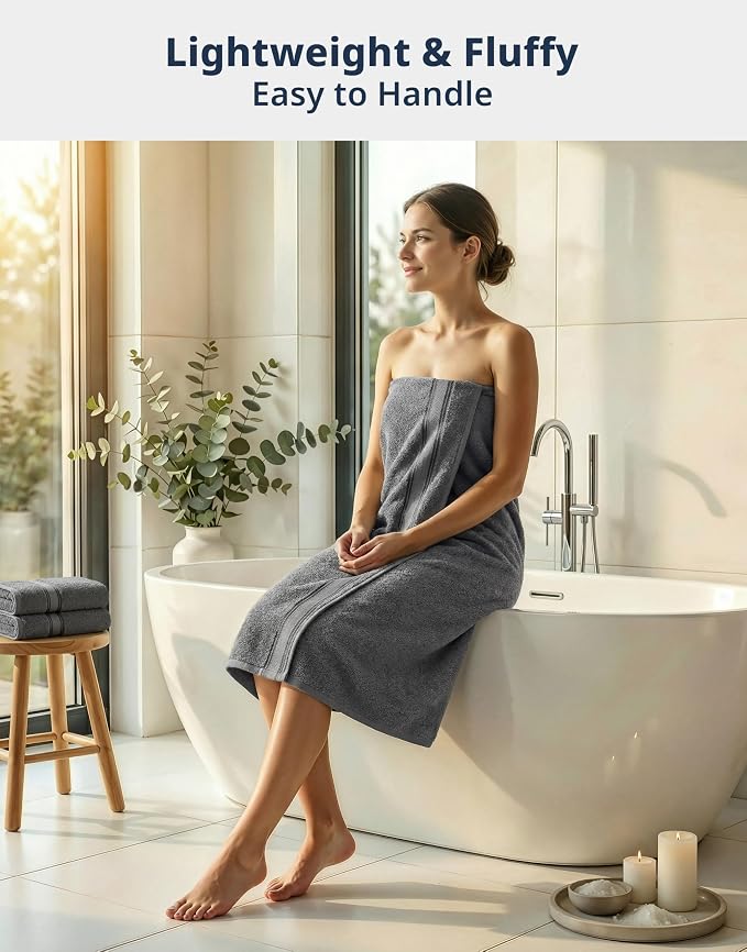 LANE LINEN Bath Towel Set of 12 – Premium 100% Cotton Towels - Image 2