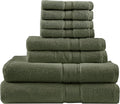 Madison Park 800GSM Bathroom Towel Set of 8 100% Cotton Bath Towel Set by MADISONPARK