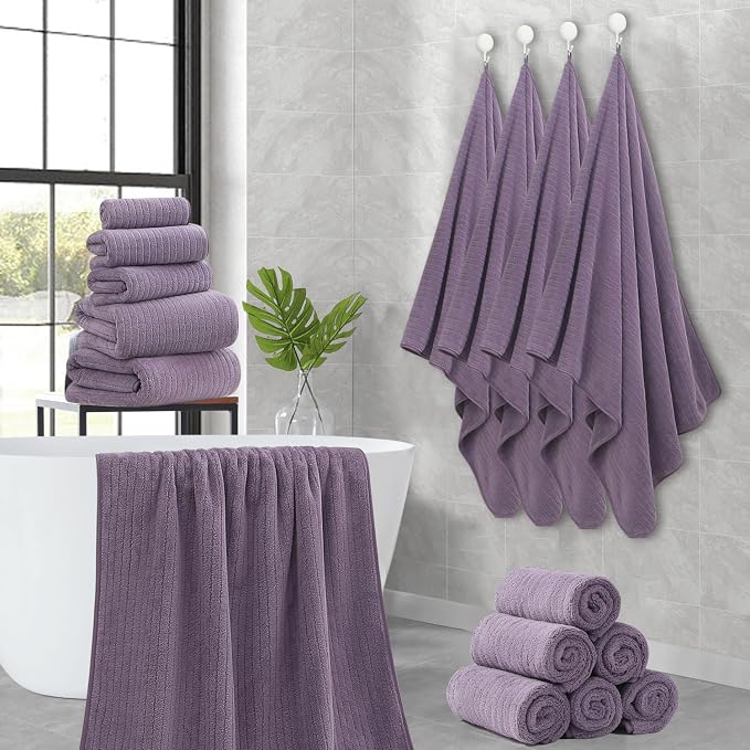 18 Piece Family Bath Towel Set Include 6 Bath Towels, 6 Hand Towels and 6 - Image 8