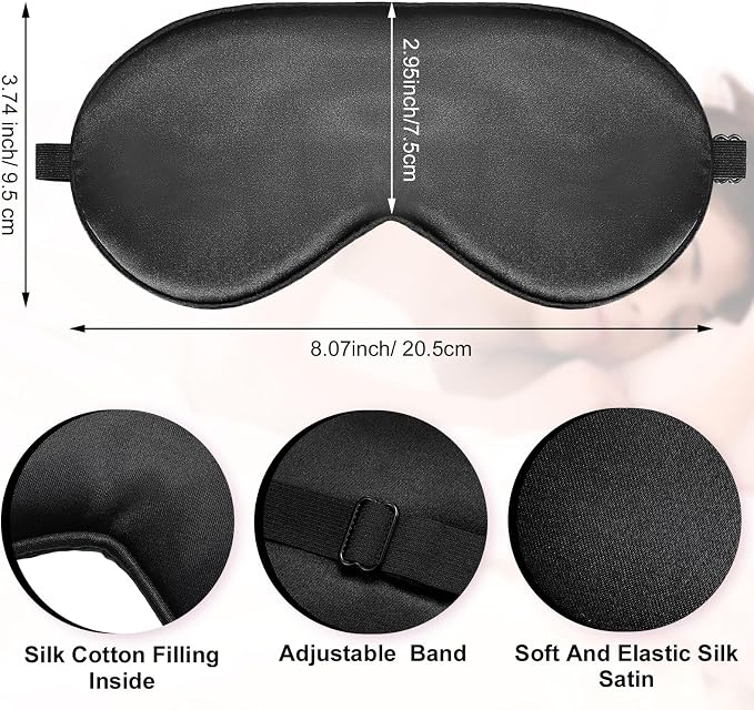 Xtinmee 30 Pieces Silk Sleep Mask Silk Eye Mask - Image 2