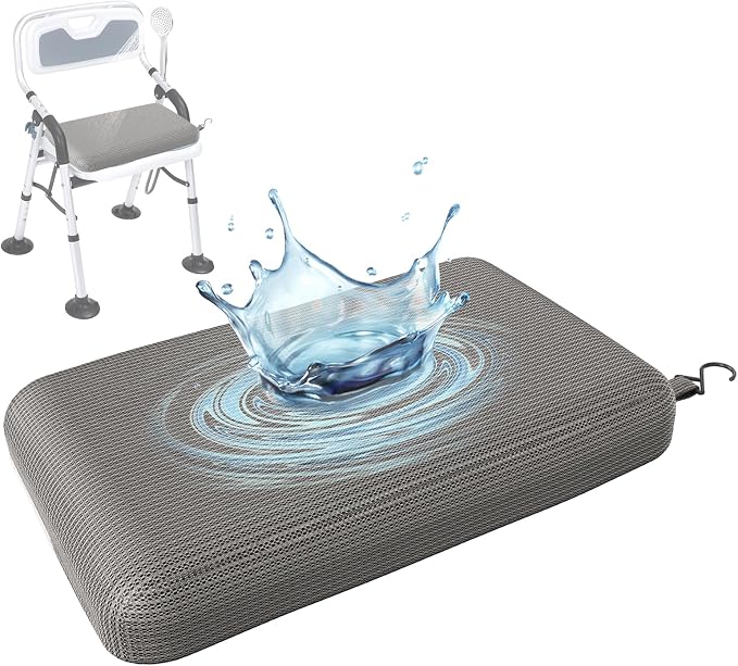 Shower Seat Cushion with Non-Slip Silicone Bottom, Shower Chair Cushion by Fasjloctavty