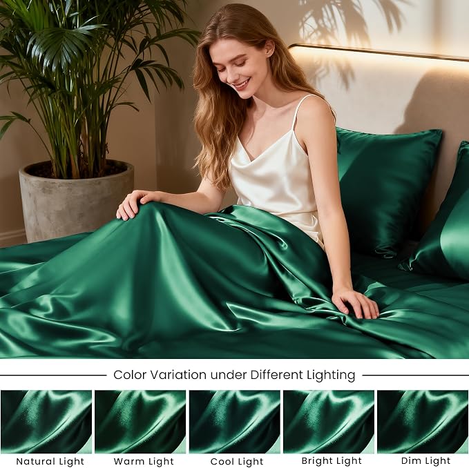 Love's cabin Twin XL Satin Sheet Sets - Image 7