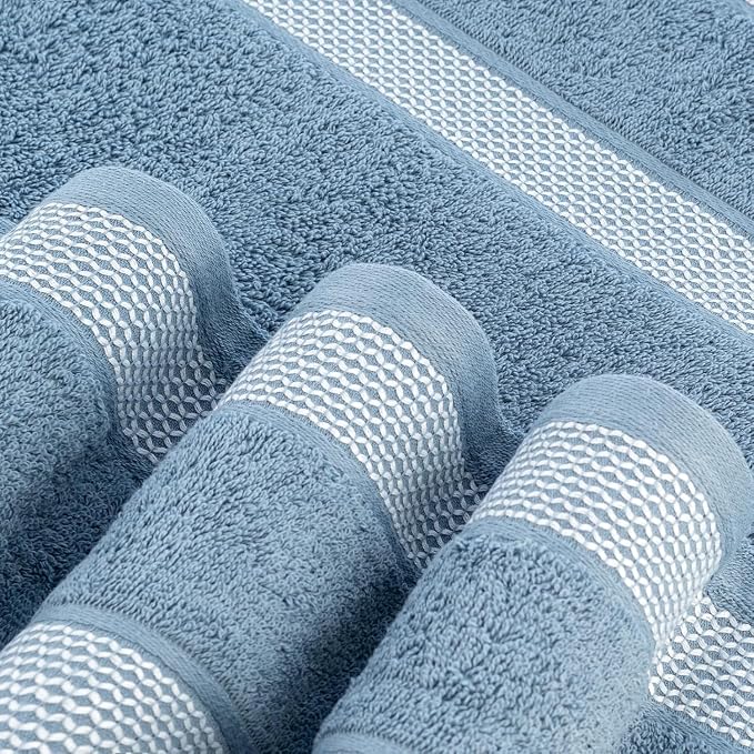 CASA COPENHAGEN Solitaire 6Pcs 100% Egyptian Cotton Large Designer Towels Gift - Image 6