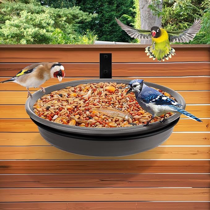 Fence Bird Feeders Tray by Alphatool