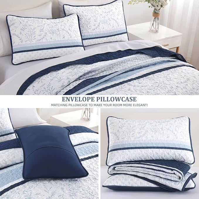 DJY Striped Quilt Set Queen Size - Image 5