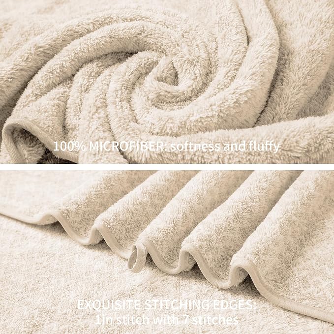 Ultra Soft Bath Towel Set, 12 Piece Family Bathroom Towel Set - Image 4
