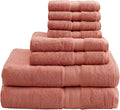 Madison Park 800GSM Bathroom Towel Set of 8 100% Cotton Bath Towel Set by MADISONPARK