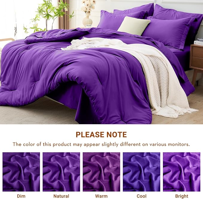 MUXHOMO 5 Pieces Twin Comforter Set, Soft Bed in a Bag Twin Size, All Season - Image 7