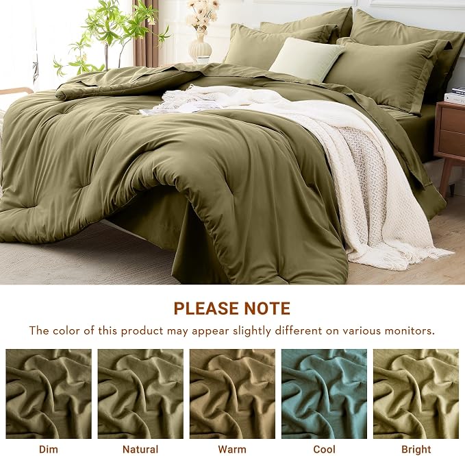 MUXHOMO 7 Pieces Full Comforter Set, Soft Bed in a Bag Full Size, All Season - Image 7