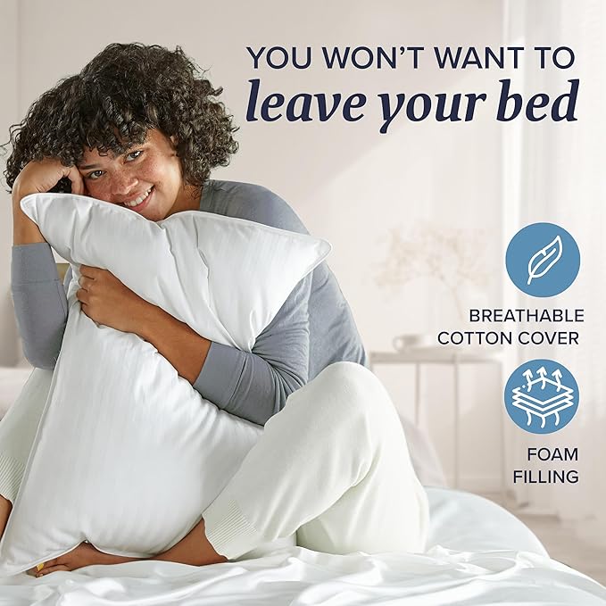 Beckham Hotel Collection Shredded Memory Foam Pillow 2-Pack Queen | Adjustable - Image 5