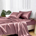 MR&HM Satin Bed Sheets, Full Size Sheets Set by MRHM