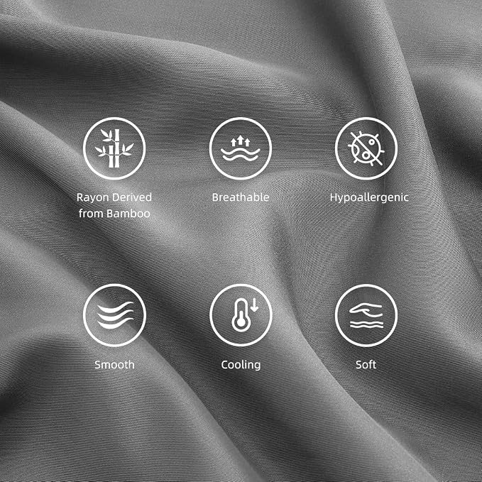 King Pillowcases, Cooling Viscose from Bamboo Pillow Covers - Image 5
