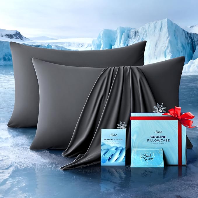 Ultra-Chill Cooling Pillowcase Set of 2 by Rifens
