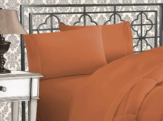 Elegant Comfort Luxurious 1500 Premium Hotel Quality Microfiber Three Line by ELEGANTCOMFORT