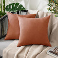 MIULEE Pack of 2 Decorative Outdoor Solid Waterproof Throw Pillow Covers Euro by MIULEE