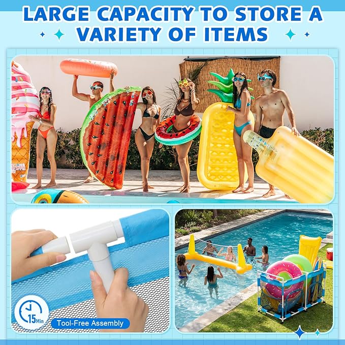 Briwooody 333 Gallon Pool Float Storage, Beach Balls - Image 6